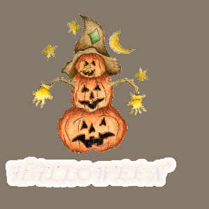 Bujający się bałwan zrobiony z dyń Halloween